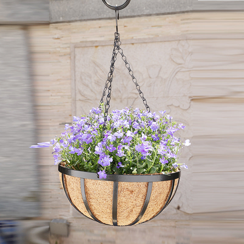 001-YZ01 14-inch Metal Chain Hanging Planter Basket Coir Liner Flower Pot (Round Shape) 001-YZ01 14-inch Metal Chain Hanging Planter Basket Coir Liner Flower Pot (Round Shape)